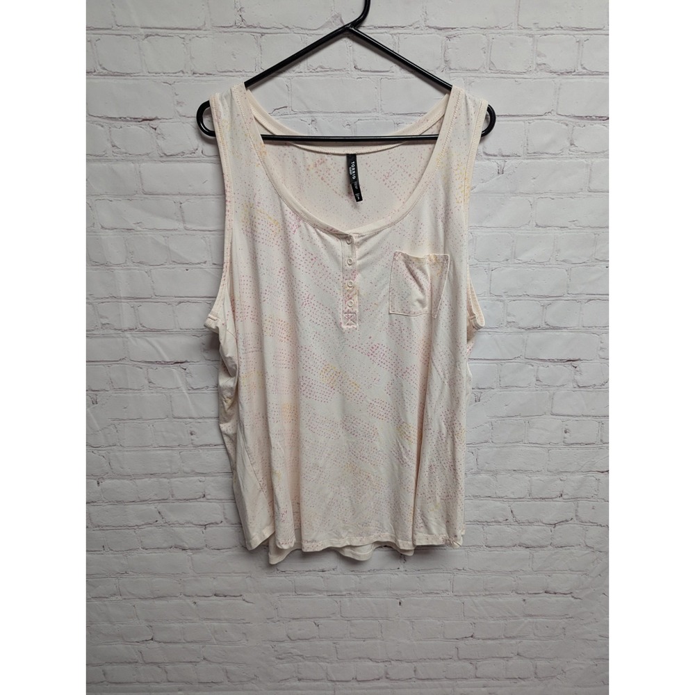 Torrid Henley Sleeveless Sleep Tank Plus Size 3X Pink NWOT 189
